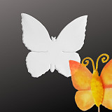 Bílá motýlí křídla z papíru 9,5 cm - 10 ks