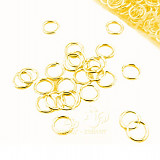 Kovové kroužky 5 mm zlaté 10 g