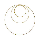 Kruh kovový 15 cm - zlatý
