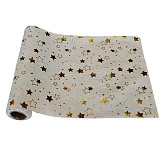 Juta role s potiskem 36 cm hvězdy zlaté 1 m