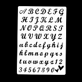 Šablony na malování: Abeceda malá a velká + číslice, srdíčka 17,5 x 12,5 cm