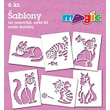 Šablony papírové - 6 ks Kočičky