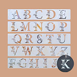 Šablony na malování 5 ks: Abeceda ozdobná ornamenty