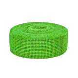 Juta stuha š. 5 cm, návin cívka 25 m - zelená