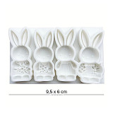 Forma silikonová - 4 velikonoční zajíčci