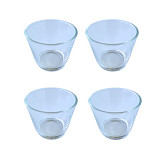 Svícny skleněné na svíčky - 4 ks