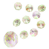 Broušenka sklo duhový osmihran 15 mm / 1 ks