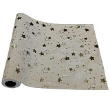 Juta role s potiskem 36 cm hvězdy stříbrné 1 m