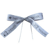 Stuha 15 mm - Veselé vánoce šedá 1 m