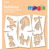 Šablony papírové - 6 ks Indiáni
