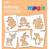 Šablony papírové - 6 ks Lesní zvířátka