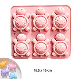 Forma silikonová - želvičky 6 motivů, skladem 1 ks