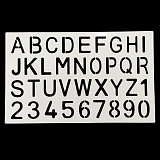 Šablony na malování: Abeceda velká + číslice 35x21,5 cm