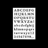 Šablony na malování: Abeceda malá a velká + číslice 17,5 x 12,5 cm