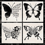 Šablony na malování Motýlci - sada 4 ks