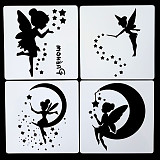 Šablony na malování: víly 13x13 cm, sada 4 ks