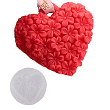 Forma silikonová - srdíčko s kytičkami 1 ks