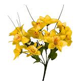 Dekorace - narcisky 7 květů pugét 25 cm