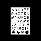 Šablony na malování: Abeceda + číslice, tlapka 17,5 x 12,5 cm