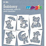 Šablony papírové - 6 ks Medvídci