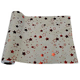 Juta role s potiskem 36 cm hvězdy červené 1 m