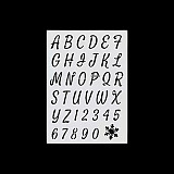 Šablony na malování: Abeceda velká + číslice, vločka 17,5 x 12,5 cm