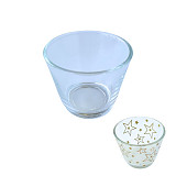 Svícny skleněné na svíčky - 1 ks