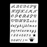 Šablony na malování: Abeceda malá a velká + číslice, korunka 17,5 x 12,5 cm