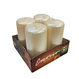 Svíčky adventní 4 ks - perleťové