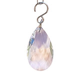 Broušenka skleněná kapka závěs 40x23 mm / 1 ks