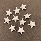 Vánoční hvězdičky 2 cm třpytivé bílé - 1 ks