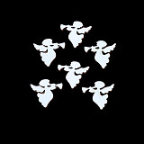 Dekorace - andílek bílý 3 cm / 1 ks