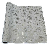 Juta role s potiskem 48 cm vločky stříbrné 1 m