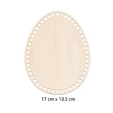 Dno na háčkování vajíčko 17 cm, dírky pr. 5 mm