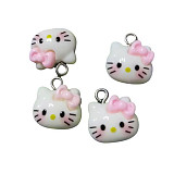 Hello Kitty přívěsek plast 14x12mm se závěsem / 1 ks