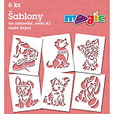 Šablony papírové - 6 ks Pejsci