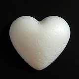 Srdce polystyren 9 cm - ploché dno