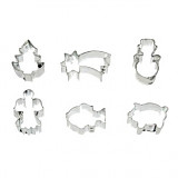 Vykrajovátka kovová mini 6 ks