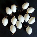 Plastová vajíčka 6 cm bílá 12 ks