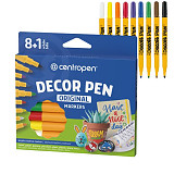 DECORPEN popisovače fixy 8+1 ks základní sada