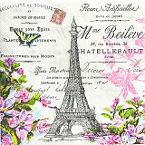 Ubrousek na decoupage - vzor 1809 Paříž, Eiffelovka