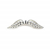 Kovový korálek - andělská křídla stříbro