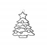 Plastová předloha vánoční strom