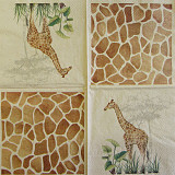Ubrousek na decoupage - vzor 4511 Afrika žirafa eco