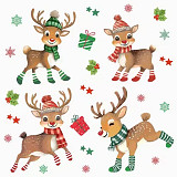 Ubrousek na decoupage - vzor 1320 vánoce, sobík Rudolf