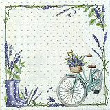 Ubrousek na decoupage - vzor 0117 levandule, kolo