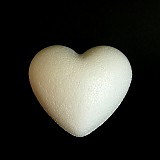 Srdce polystyren plné 9 cm