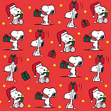 Ubrousek na decoupage - vzor 0905 Snoopy, vánoce a dárky