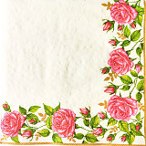 Ubrousek na decoupage - vzor 0207 růže girlanda
