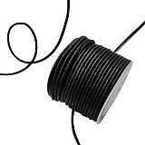 Voskovaná šňůrka bavlna š. 2 mm / 1 m černá doprodej
